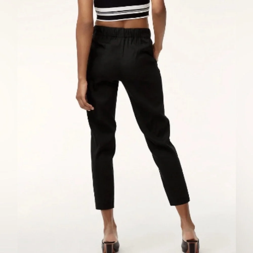 Babaton Aritzia Linen-Blend Errol Pants in Black - Size XS